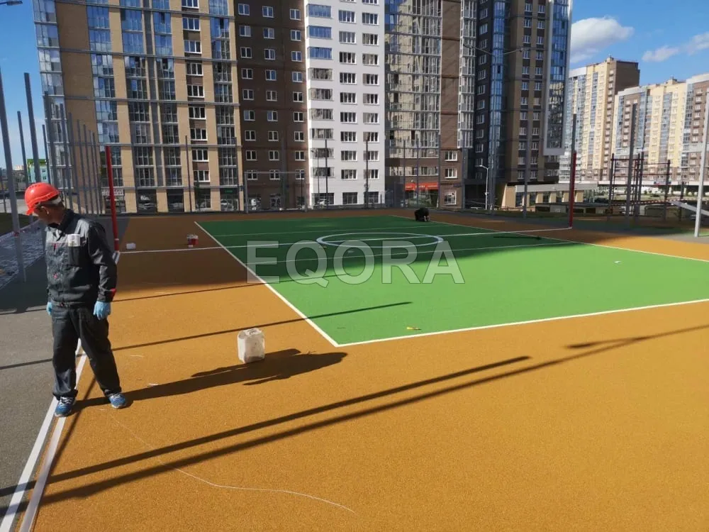 Из чего состоит бесшовное резиновое покрытие в Королеве?